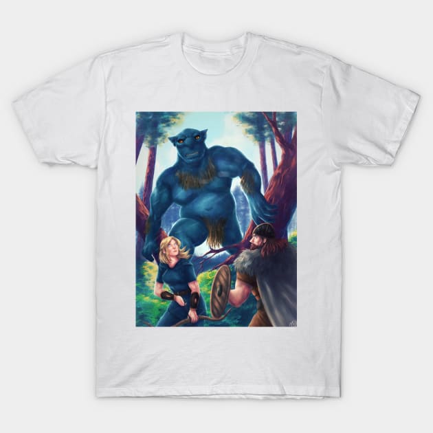 Valheim troll attack T-Shirt by amusedcow_art